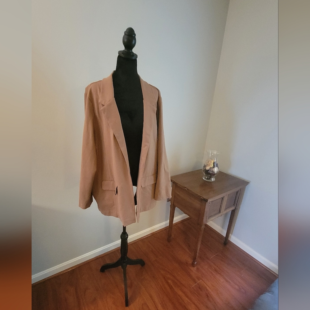Soft Brown Liverpool Drape Blazer 2X